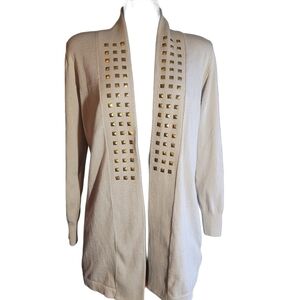 Esperanza Beige Open Front Cardigan S